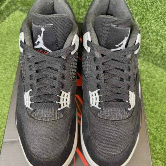 Nike Air Jordan 4 Retro Black Canvas - Picture 2 of 7